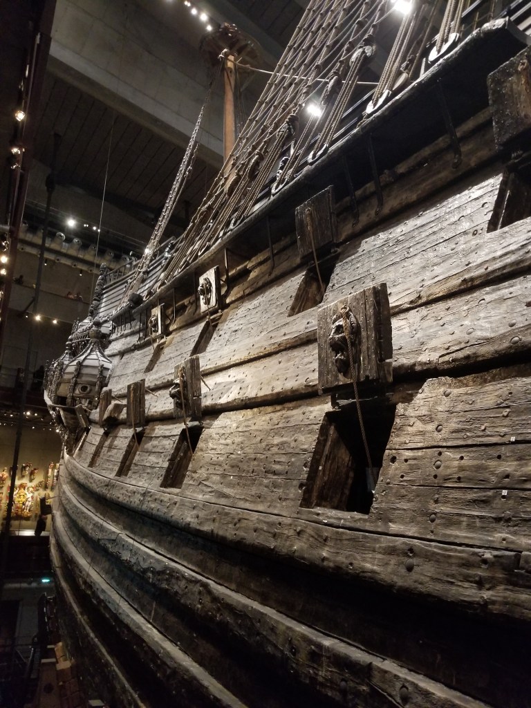 A photo of the Vasa Ship taken from the side.