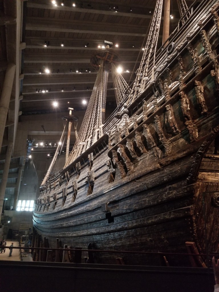 A photo of the Vasa Ship taken from the side.