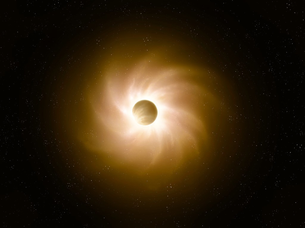 Supermassive black hole at the center of a quasar. Singularity in space devouring matter and light | Quasar TON 618
