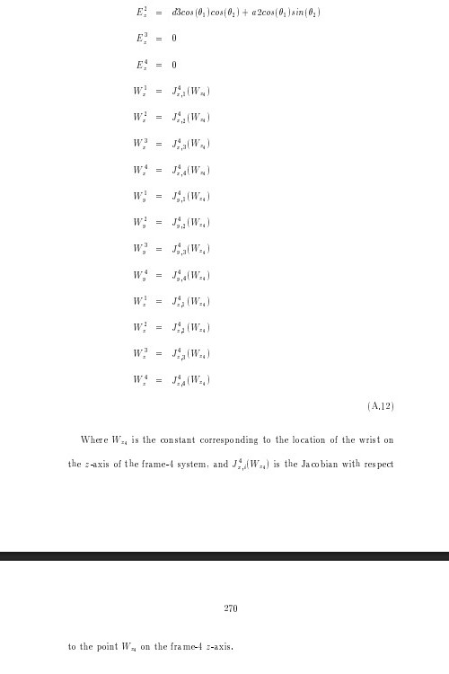 Hundreds of trigonometric expressions arranged in a 4 X 4 matrix | Robotics And Leonberger Dogs