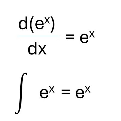 Differentiation and integration formulas for the exponential function.