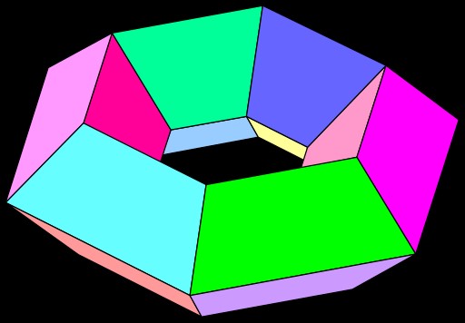 This polyhedron is donut shaped | Eulers Polyhedra Math Magic | Euler's Polyhedron Formula