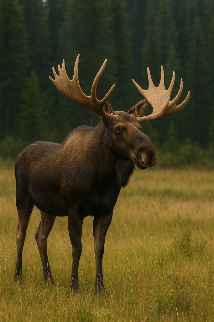 ChatGPT created a picture of a Moose standing in a meadow