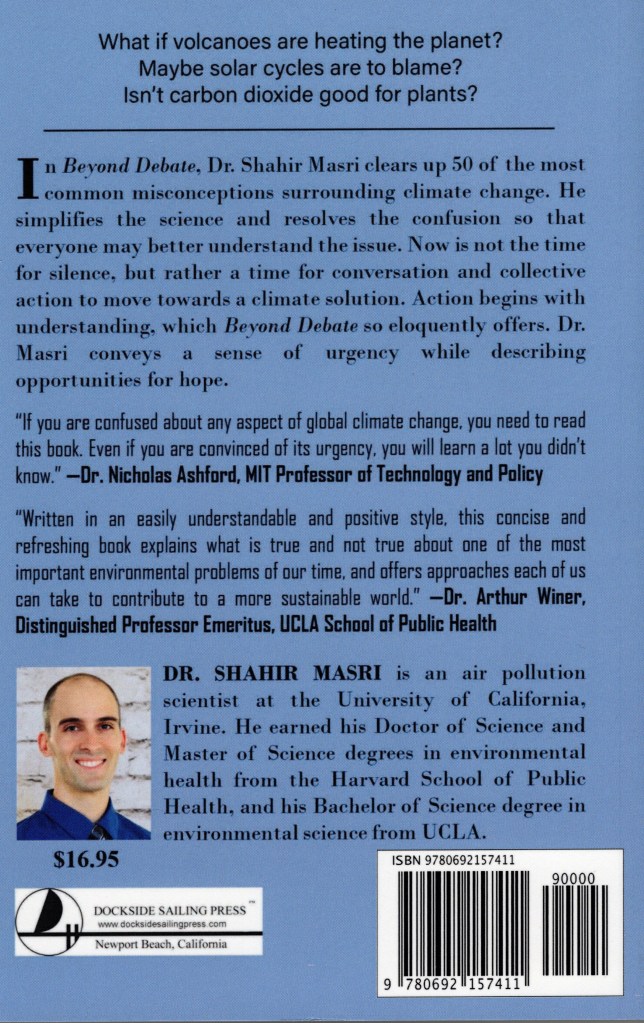 The back cover features an overview of the book and a photo and a brief introduction of the author “Shahir Masri”.