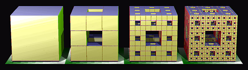 Four cubes, each representing a step in the creation, M0, M1, M2, M3