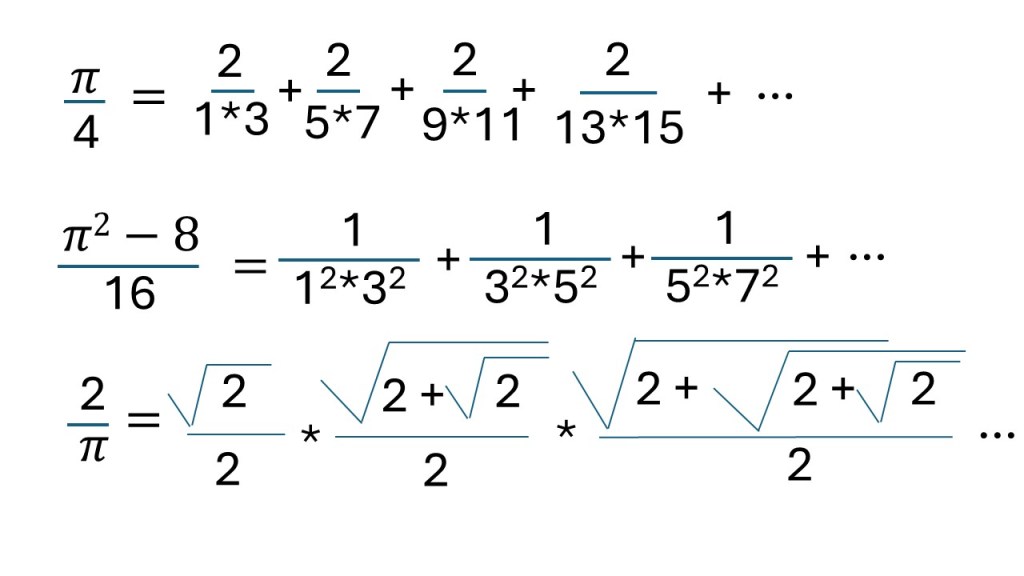 Two infinite series and one infinitely nested radical.