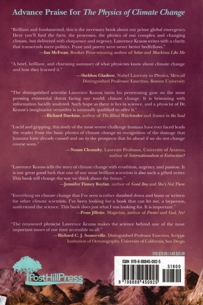 The back cover features advance praise for the book. The text is on a purple/reddish/brown background.
